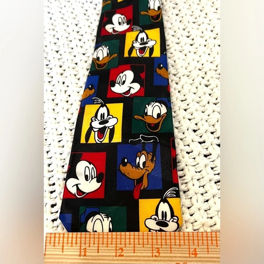 Vintage Balancine Men’s Hot Cakes Disney Character Multicolor Polyester Neck Tie